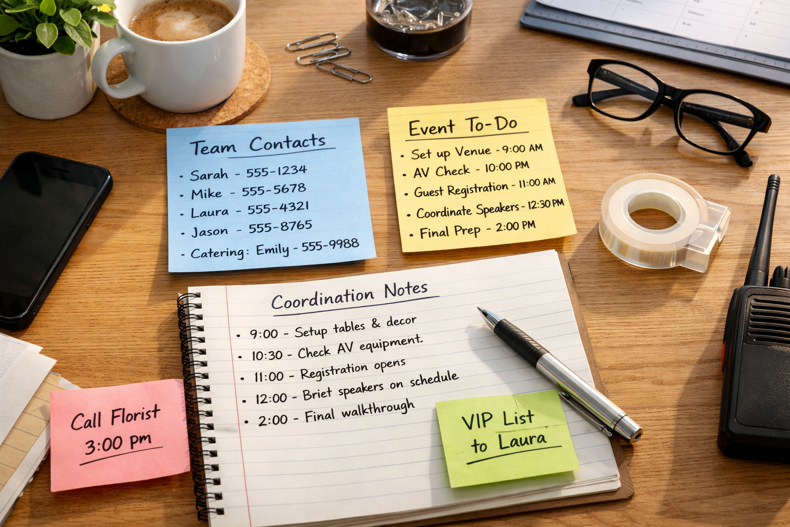 İletişim notları için kağıt ve kurdele temalı görsel